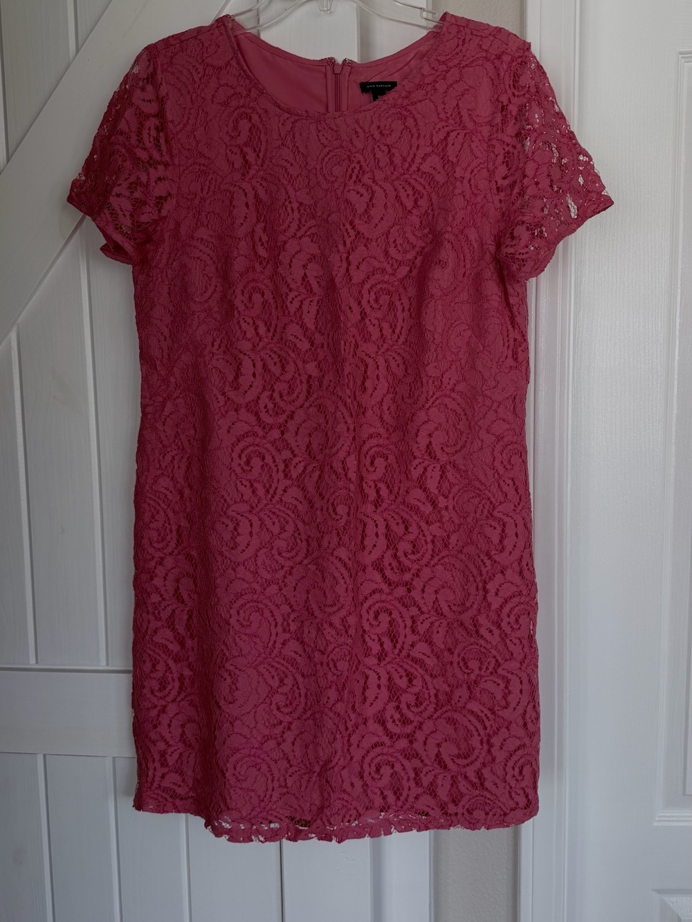 Ann Taylor Pink Lace Shift Dress